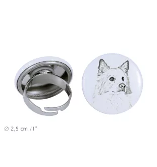 Chien de berger islandais, Berger d'Islande - bijoux pour femmes avec l'image d'un chien, produit fait à la main, possibilité d'ajouter sa propre photo, marque Art-Dog
