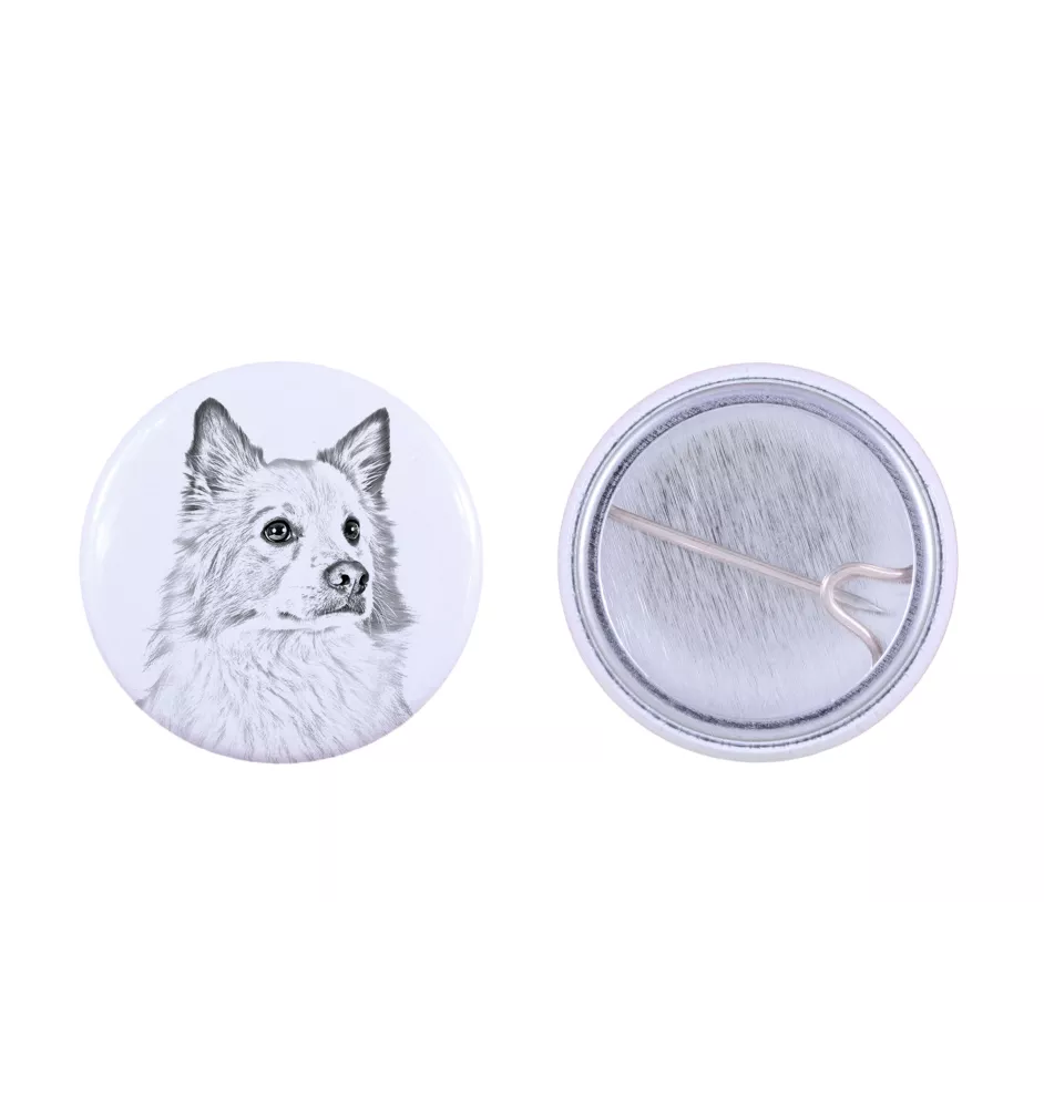 Islandhund, Isländischer Spitz, Isländischer Schäferhund - Anstecknadel mit Ihrem Hund, fügen Sie Ihr eigenes Foto hinzu, Marke Art-Dog