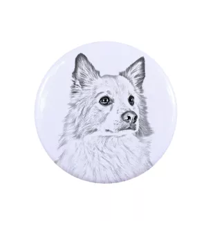 Islandhund, Isländischer Spitz, Isländischer Schäferhund - Anstecknadel mit Ihrem Hund, fügen Sie Ihr eigenes Foto hinzu, Marke Art-Dog