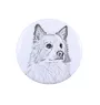 Chien de berger islandais, Berger d'Islande - badge avec votre chien, ajoutez votre propre photo, marque Art-Dog