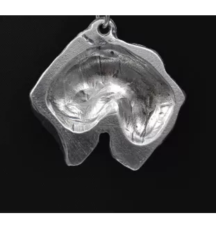 Terrier de Wheatan à poil doux  - Collier de chien dans une boîte cadeau, médaillon argenté pour fan de chien, pendentif remarquable de la marque Art-Dog