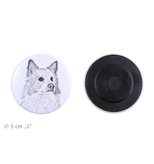 Icelandic Sheepdog, Icelandic Spitz, Iceland Dog - magnet with a dog's pupil, exceptionally light, strong magnet, handmade product by the Art-Dog brand