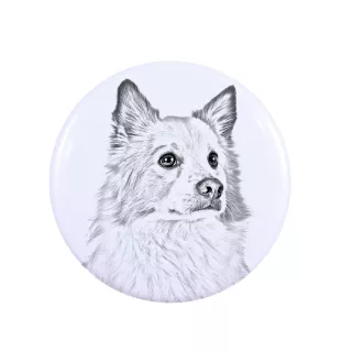 Icelandic Sheepdog, Icelandic Spitz, Iceland Dog - pin with your dog, add your own photo, Art-Dog brand