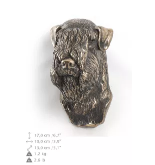 Soft-coated Wheatan Terrier  I - Dog statue, hanging bust, unique decoration for dog lover by Art-Dog brand