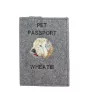 Irish Soft Coated Wheaten Terrier - Dog passport case, document case, gift for the traveller from the Art-Dog brand
