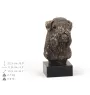 Soft-coated Wheatan Terrier  - Hundestatue, Büste auf Steinsockel, Skulptur, Trophäe für Hundeausstellung der Marke Art-Dog