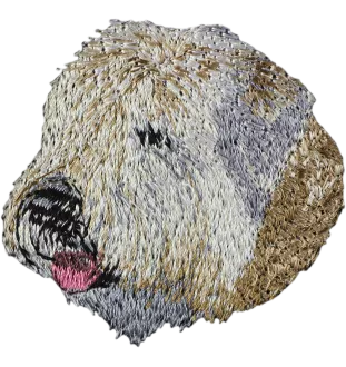 Irish Soft Coated Wheaten Terrier - Hund geformtes Aufnäher, besticktes Patch, einzigartiges Dekor für den Rucksack der Marke Art-Dog
