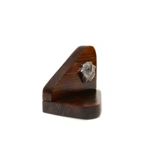 Soft-coated Wheatan Terrier  - wooden candle holder with a dog, tealight holder, a memorial place for a dog by Art-Dog brand