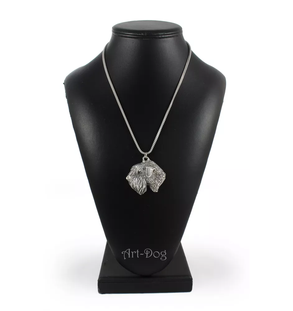 Irish soft coated wheaten terrier posrebrzany naszyjnik na łańcuszku Art-Dog