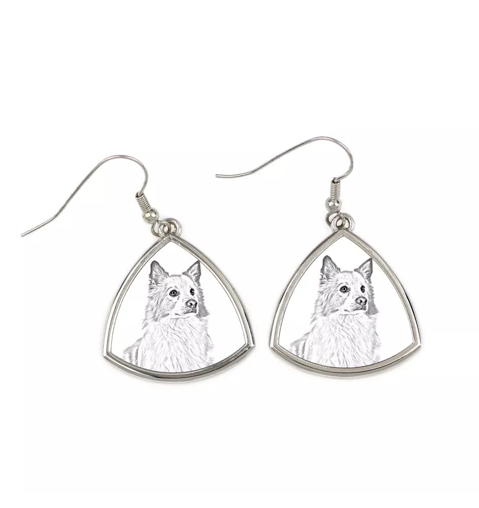 Icelandic Sheepdog, Icelandic Spitz, Iceland Dog - dog earrings, hanging earrings with a picture, personalized jewelry with Art-Dog brand print
