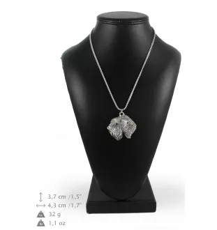 Soft-coated Wheatan Terrier  - Halskette mit Hund, Hundeanhänger an einer silbernen Kette, einzigartiger Schmuck der Marke Art-Dog