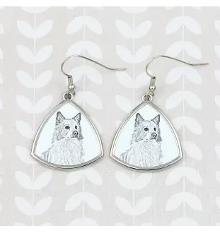 Icelandic Sheepdog, Icelandic Spitz, Iceland Dog - dog earrings, hanging earrings with a picture, personalized jewelry with Art-Dog brand print