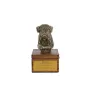 Soft-coated Wheatan Terrier  - Eine Ascheurne für Hunde mit einer Statuette, eine kleine Urne für Hunde, eine personalisierte Urne mit dem Porträt eines Hundes von der Marke Art-Dog.