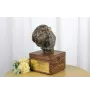 Soft-coated Wheatan Terrier  - Eine Ascheurne für Hunde mit einer Statuette, eine kleine Urne für Hunde, eine personalisierte Urne mit dem Porträt eines Hundes von der Marke Art-Dog.