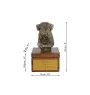Soft-coated Wheatan Terrier  - Eine Ascheurne für Hunde mit einer Statuette, eine kleine Urne für Hunde, eine personalisierte Urne mit dem Porträt eines Hundes von der Marke Art-Dog.