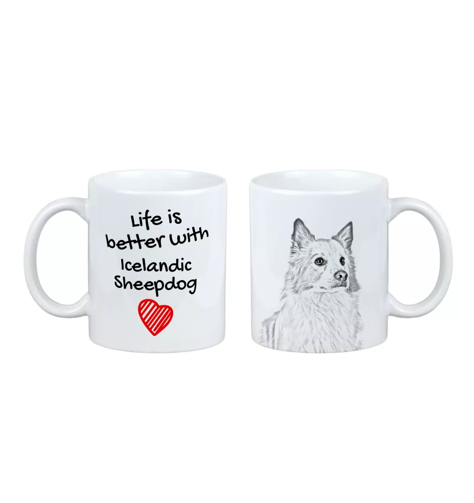 Chien de berger islandais, Berger d'Islande - tasse avec chien, tasse avec photo, cadeau personnalisé de la marque Art-Dog