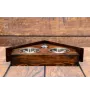 Soft-coated Wheatan Terrier  - wooden stand with bowls for a dog, decorative dog bowls, a gift for adopting a dog from the Art-Dog brand