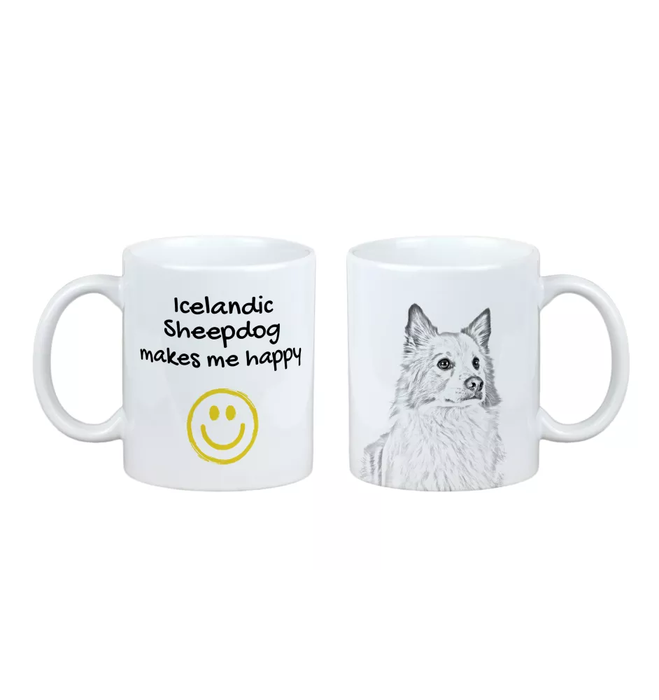 Icelandic Sheepdog, Icelandic Spitz, Iceland Dog - cup with a dog, cheerful cup for a dog lover, personalized gift from the Art-Dog brand