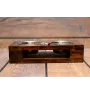 Soft-coated Wheatan Terrier  - wooden stand with bowls for a dog, steel dog bowls, a gift for adopting a dog from the Art-Dog brand