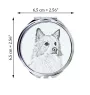 Chien de berger islandais, Berger d'Islande - miroir de poche avec chien, miroir personnalisé pour sac à main, miroir compact avec impression de la marque Art-Dog