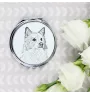 Icelandic Sheepdog, Icelandic Spitz, Iceland Dog - Pocket mirror with a dog, personalized mirror for a purse, compact mirror with Art-Dog brand print.