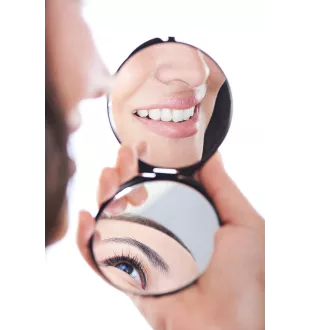 Chien de berger islandais, Berger d'Islande - miroir de poche avec chien, miroir personnalisé pour sac à main, miroir compact avec impression de la marque Art-Dog