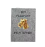 Irischer Terrier, Irish Terrier - Hundepassetui, Dokumententasche, Geschenk für den Reisenden von der Marke Art-Dog