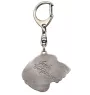 Irish Wolfhound I - Silver-plated key ring with dog, handbag decoration, backpack pendant by Art-Dog brand