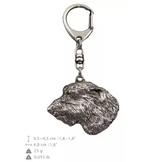 Lévrier irlandais, Irish wolfhound I - Porte-clés argenté avec chien, décoration de sac à main, pendentif de sac à dos par la marque Art-Dog