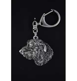Lévrier irlandais, Irish wolfhound I - Porte-clés argenté avec chien, décoration de sac à main, pendentif de sac à dos par la marque Art-Dog