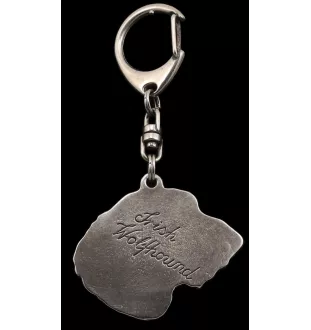 Lévrier irlandais, Irish wolfhound I - Porte-clés argenté avec chien, décoration de sac à main, pendentif de sac à dos par la marque Art-Dog