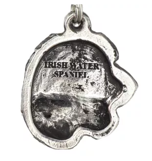 Chien d'eau irlandais, Épagneul d'eau irlandais - collier avec un chien, pendentif en plaqué argent pour les fans de chiens, bijoux uniques de la marque Art-Dog