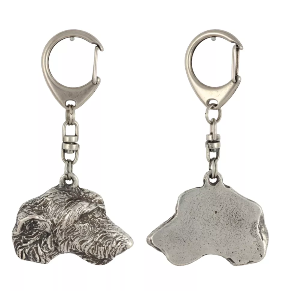 Lévrier irlandais, Irish wolfhound - Porte-clés argenté avec chien, décoration de sac à main, pendentif de sac à dos par la marque Art-Dog