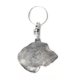 Irish Wolfhound I - Silver-plated dog pendant, handbag decoration, backpack pendant by Art-Dog brand