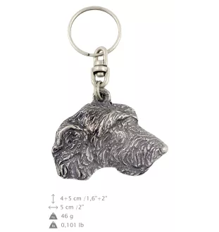 Lévrier irlandais, Irish wolfhound - Pendentif chien argenté, décoration de sac à main, pendentif sac à dos par la marque Art-Dog