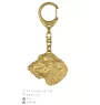 Irish Wolfhound I - Gilded key ring with dog, handbag decoration, luxury accessory by Art-Dog brand