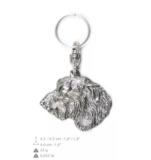 Irish Wolfhound I - Silver-plated pendant with a dog in a decorative box, handbag decoration, backpack pendant by Art-Dog brand