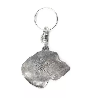 Irischer Wolfshund, Irish Wolfhound I - Versilberter Anhänger mit einem Hund in einer dekorativen Box, Handtaschenschmuck, Rucksackanhänger der Marke Art-Dog