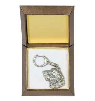 Lévrier irlandais, Irish wolfhound I - Porte-clés argenté avec un chien dans une boîte cadeau, décoration de sac à main, pendentif de sac à dos par la marque Art-Dog