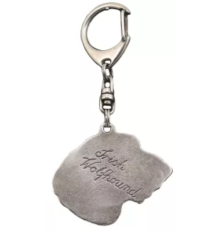 Lévrier irlandais, Irish wolfhound I - Porte-clés argenté avec un chien dans une boîte cadeau, décoration de sac à main, pendentif de sac à dos par la marque Art-Dog