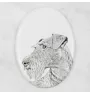 Terrier irlandais, Irish Terrier - une plaque commémorative avec une photo de chien, une plaque funéraire avec une impression, une plaque ovale personnalisée de la marque Art-Dog