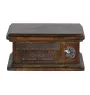 Irish Water Spaniel, Whiptail, Shannon Spaniel - wooden urn for dog ashes, personalized urn with engraving, small urn for dog ashes from the Art-Dog brand