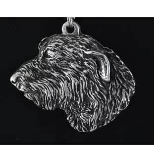 Irischer Wolfshund, Irish Wolfhound I - Halskette mit Hund, versilberter Anhänger für Hundefans, einzigartiger Schmuck der Marke Art-Dog