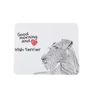 Irischer Terrier, Irish Terrier - Mauspad mit Druck, personalisiertes Mauspad mit Hund, einzigartiges Gadget für Büroangestellte von Art-Dog.