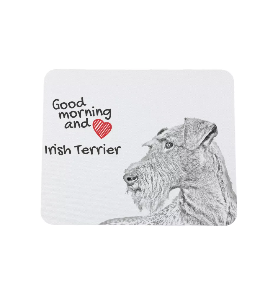 Irischer Terrier, Irish Terrier - Mauspad mit Druck, personalisiertes Mauspad mit Hund, einzigartiges Gadget für Büroangestellte von Art-Dog.