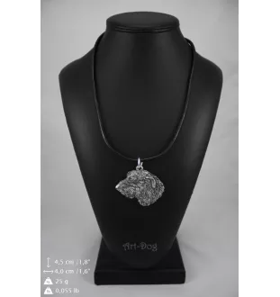 Irischer Wolfshund, Irish Wolfhound I - Halskette mit Hund, versilberter Anhänger für Hundefans, einzigartiger Schmuck der Marke Art-Dog