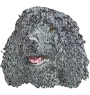 Irish Water Spaniel, Whiptail, Shannon Spaniel - dog-shaped patch, embroidered patch, unique decoration for Art-Dog backpack