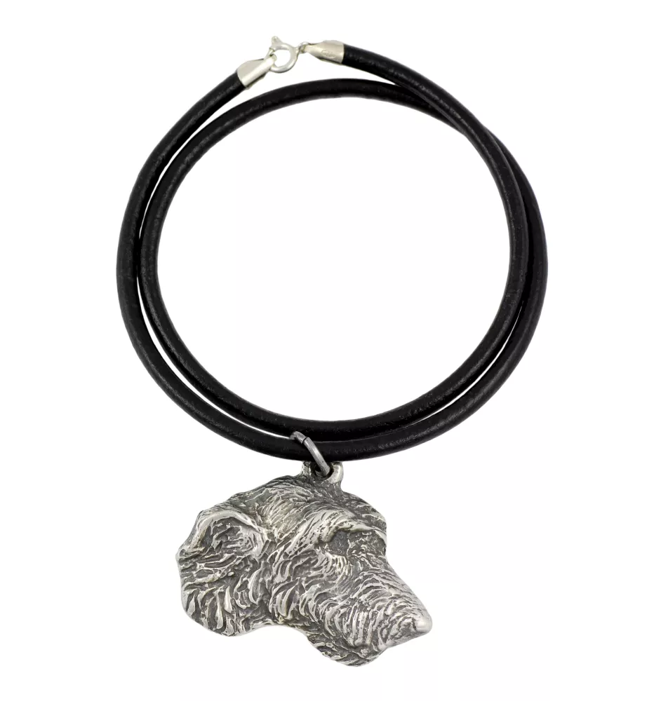 Irish Wolfhound - Necklace with dog, silver-plated pendant for dog fan, unique jewelry by Art-Dog brand