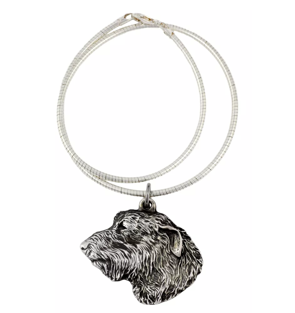 Irischer Wolfshund, Irish Wolfhound I - Hundehalsband, einzigartiger Schmuck für den Hundefan, einzigartiger Kreuzotter-Anhänger der Marke Art-Dog
