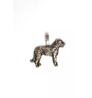Irischer Wolfshund, Irish Wolfhound I - Hundehalsband, versilberter Anhänger für den Hundeliebhaber, dezenter Schmuck von Art-Dog